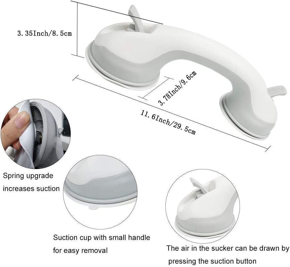 Reddreamer Suction Grab Bar, Portable Shower Suction Handle Bar Support Safety Grip Grab Bathtub Handle with Strong Hold Suction Cup Fitting and Rapid Release for Bathroom, Children and Elderly image number 3