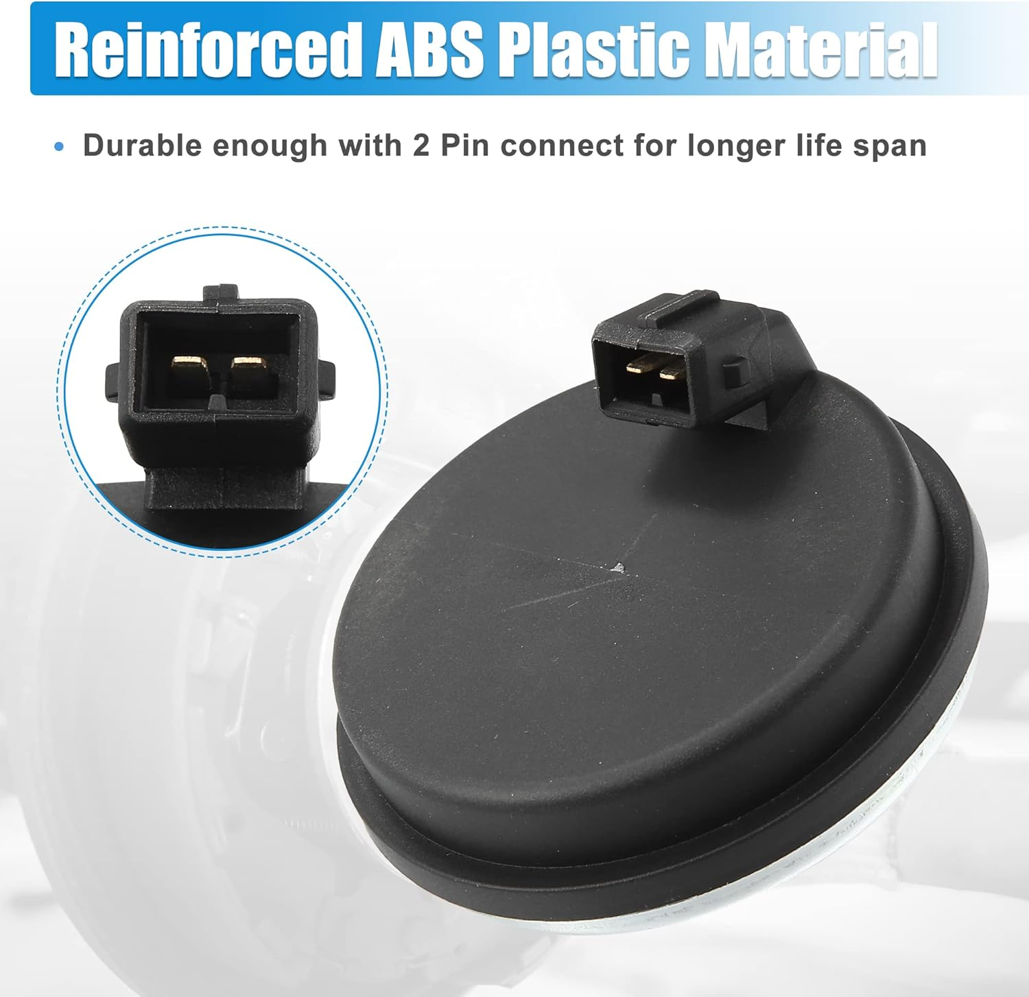 X AUTOHAUX Rear Hub Bearing ABS Speed Sensor for Hyundai Veloster N Tucson Sonata W/O AWD for Kia Sportage 2WD 58980-C1100 Rear Hub Wheel Speed Sensor Cap Rear Left Right Black ABS image number 1