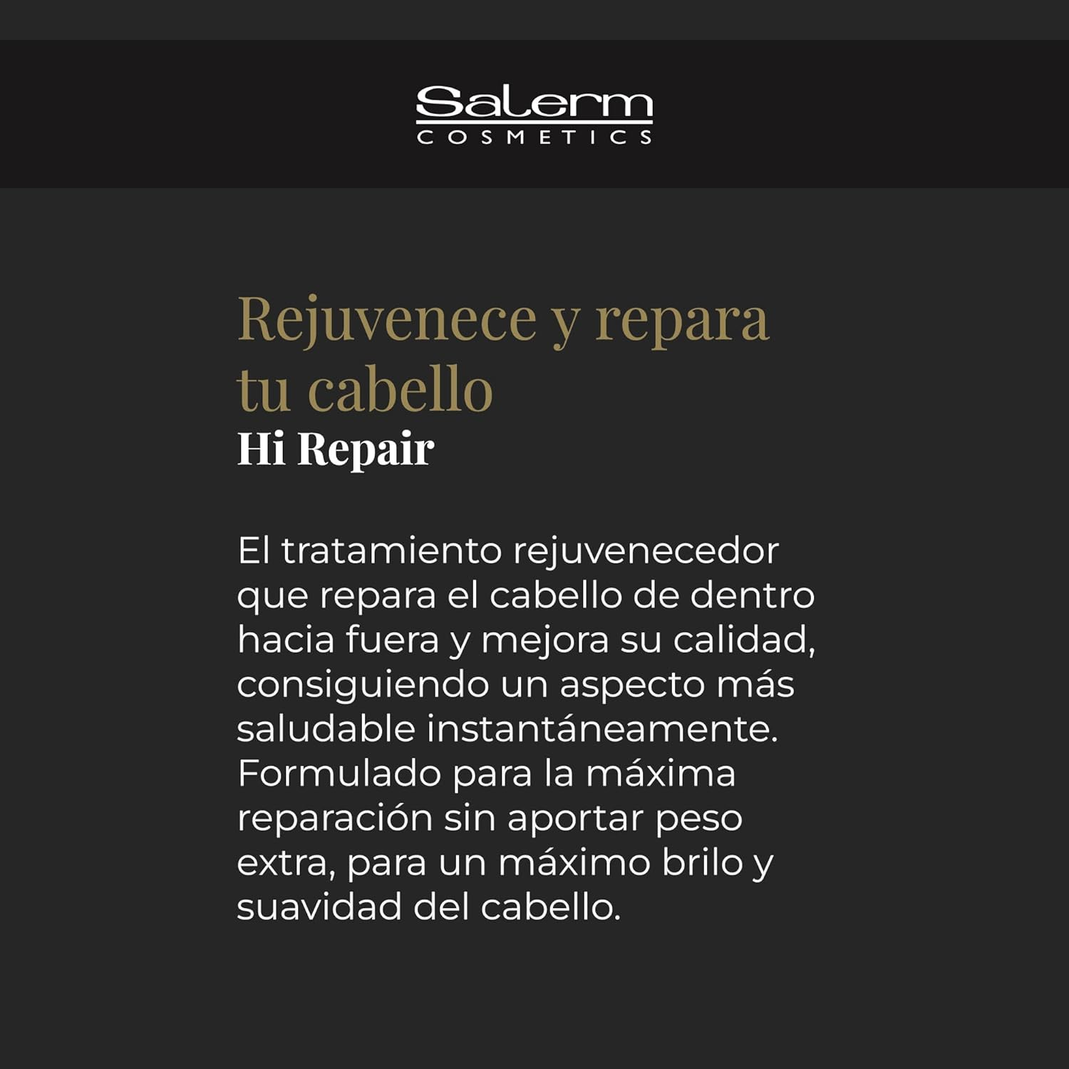 Salerm - Repairing Hair Mask - Hi Repair Mask 02-250 Ml - Deep Hydration for Damaged Hair - Repairs and Rejuvenates - Shinier and Softer Hair - Immediate Effect image number 3