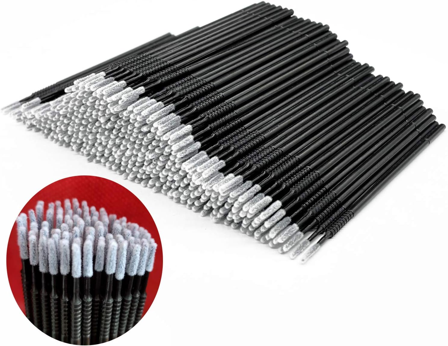 AIVIAI Disposable Micro Applicator Brush,Micro Swabs for Makeup, 400Pcs (Black)