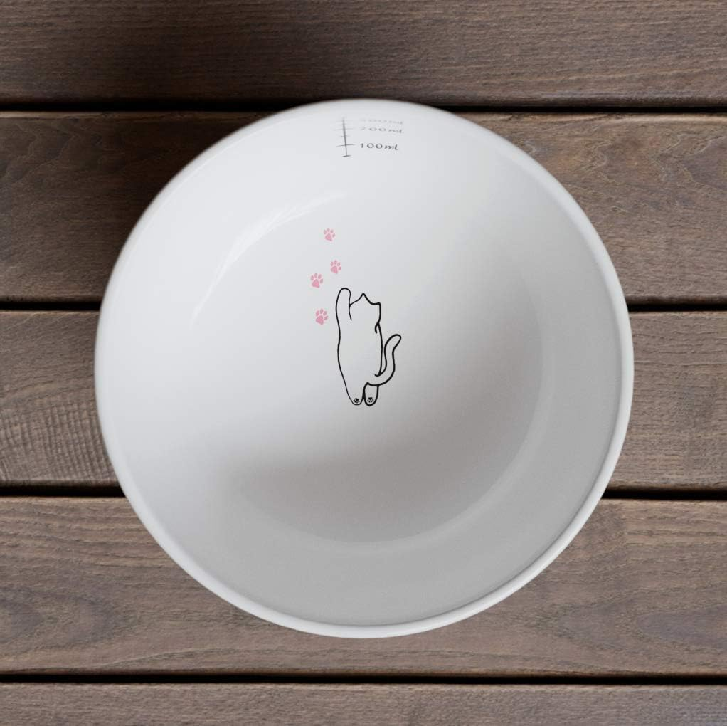 Raised Cat Water Bowl,Elevated, Porcelain Made, Pet Supplies, Backflow Prevention, Stress Free, Safety Choice for Your Pet, Superior for Drinking Water image number 2