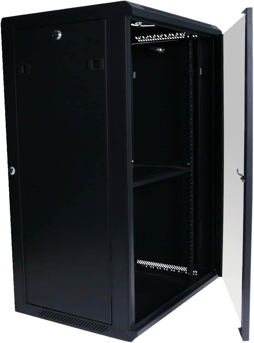 HCC 18RU 19 Inch 450Mm Deep Wall Mount Cabinet Server Rack Data Network Comms 18U 19&rdquo;, Black (RW-18R-450) image number 2