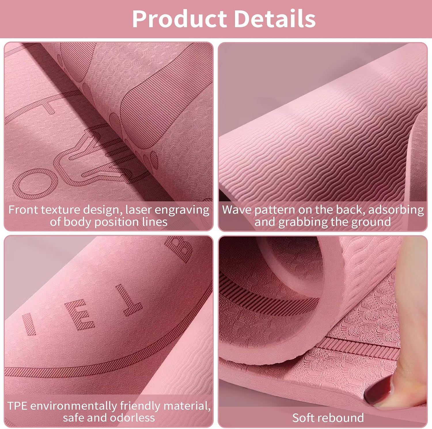 Jump Rope Mat, Shock Absorption Skipping Mat, Non-Slip Exercise Mat for Indoor Outdoor, Larger Fitness Pad, Professional Yoga Mat, Shock Absorption Rug for Sport, Durable Workout Jump Rope Pad