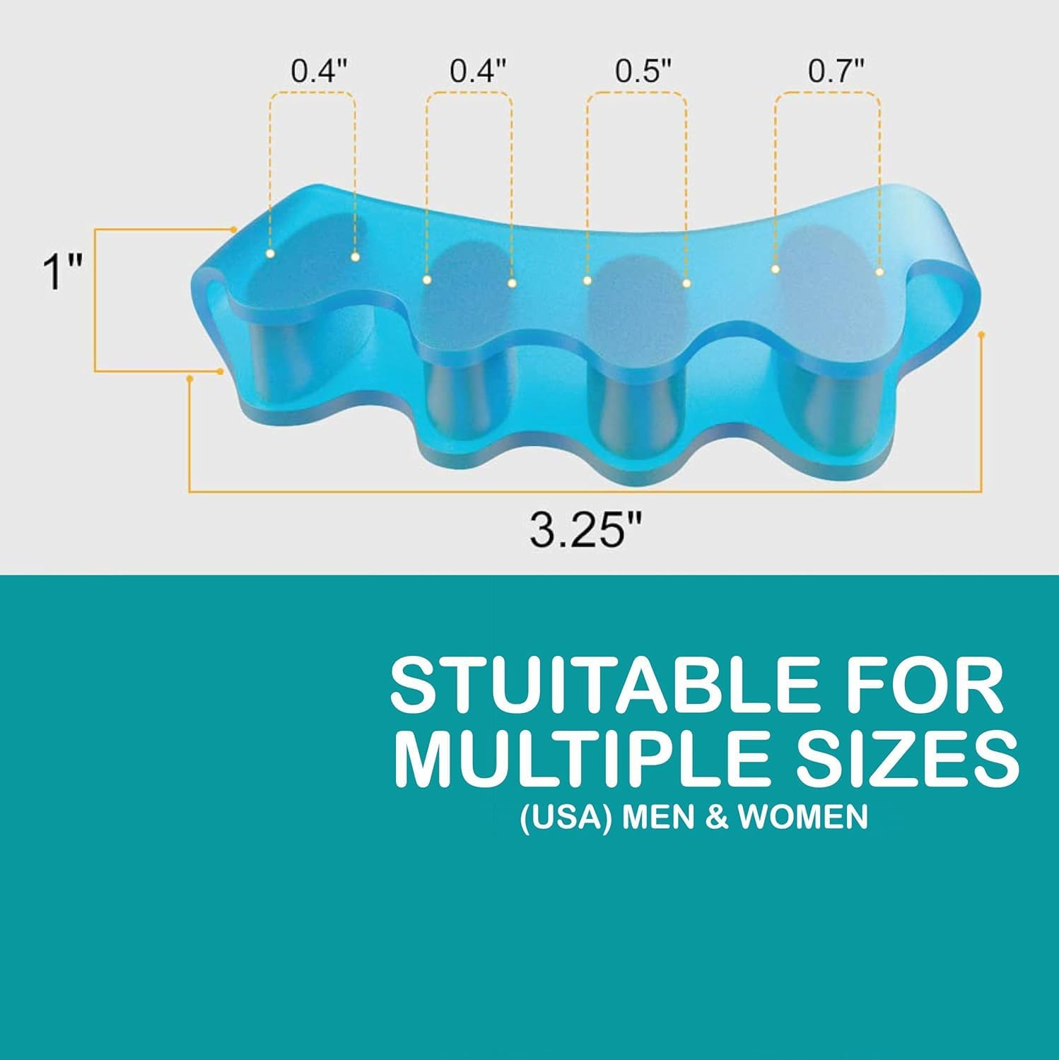 10 Pcs Gel Toe Separator, Toe Spacers, Toe Stretcher, Toe Corrector for Bunion Relief, Yoga Toes, Hammer Toe, Hallux Valgus image number 5