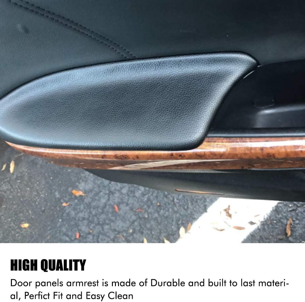 Front Door Panels Armrest Repacement for 2008 2009 2010 2011 2012 Honda Accord Sedan Auto Vinyl Lid Pad Cover Replacement (Black) image number 3