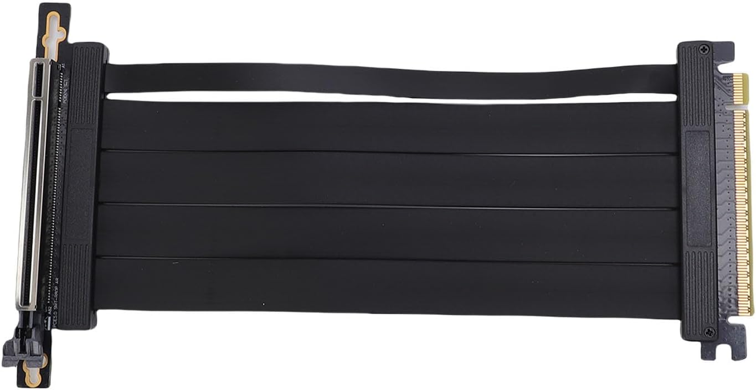 Jectse PCIE 5.0 X16 Extension Cable, 128Gbps High Speed Flexible Extender Card Extension Port 90 Degree Adapter, PCIE 5.0 X16 Graphics Card Extension Cable, 20Cm Black image number 4