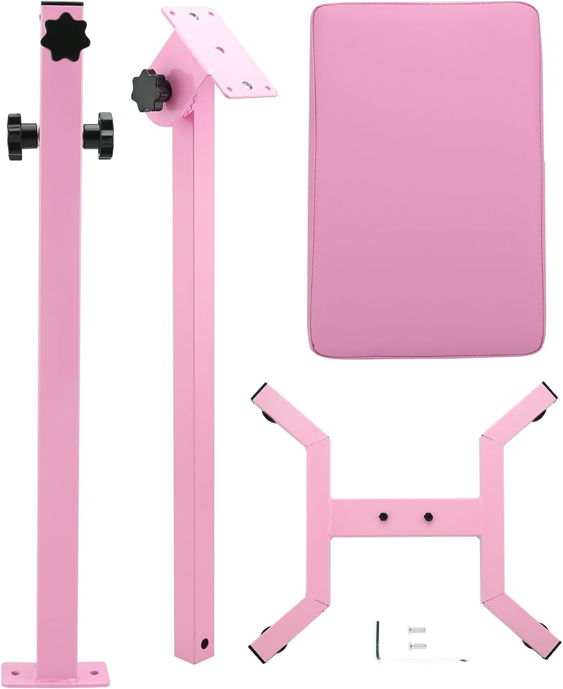 HUOXOU Pink Tattoo Arm Rest, Arm Rest Tattoo, Arm Rest for Tattooing, Tattoo Arm Rest Stand, Tattoo Armrest, Four-Corner Base Stability Strongly, Adjustable Height, Thicken Soft Sponge Pad image number 2