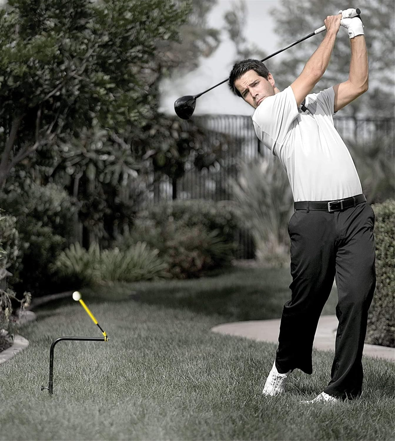 IMIFUN Golf Swing Trainer Path Training Aids,Black and Red image number 2