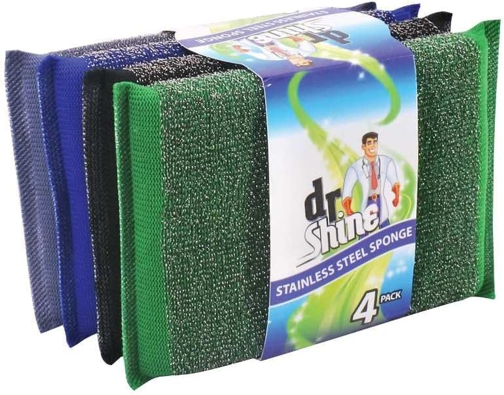 UBL Stainless Steel Scrub Sponge (Pack of 4)