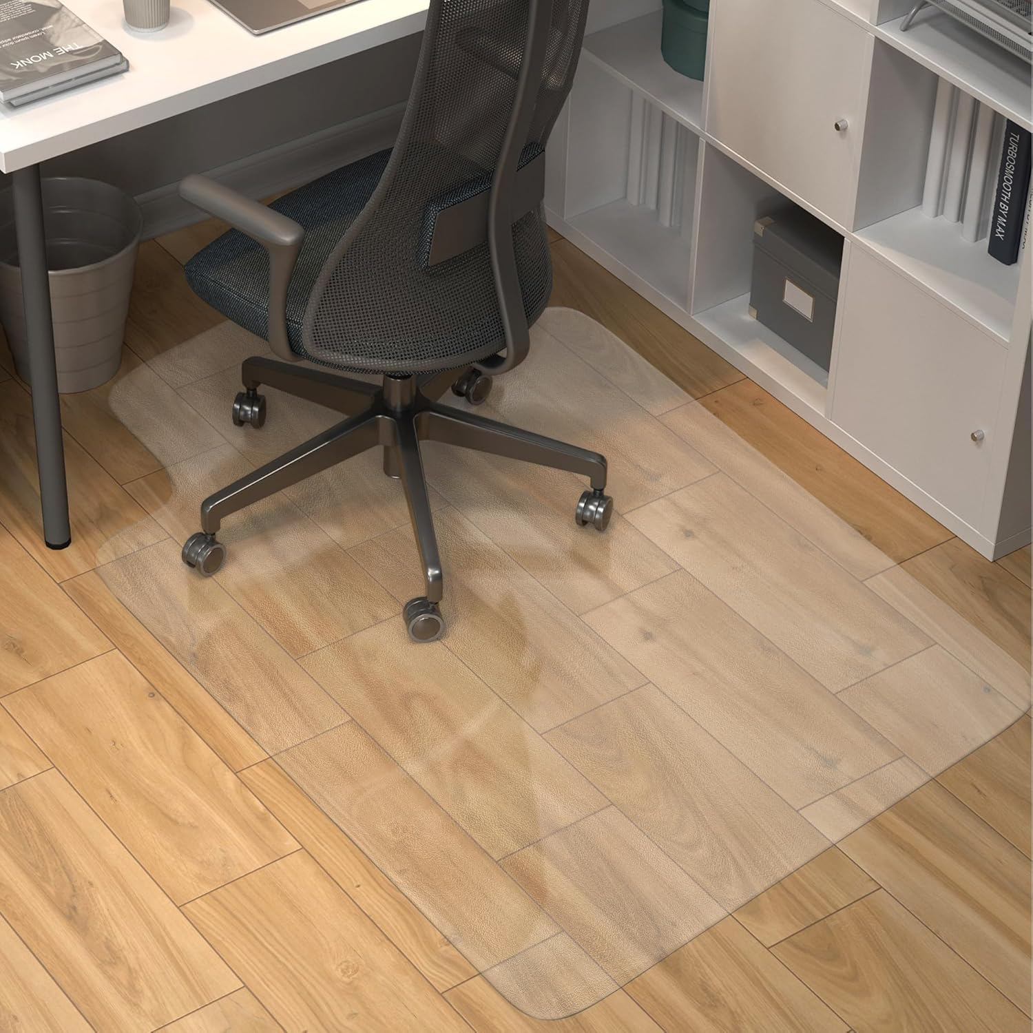 Office Chair Mat for Hard Wood Floors, Inches Clear Floor Mat for for Rolling Chairs, Heavy Duty Wood/Tile Floor Protectors for Home Office, Anti-Slip, Easy to Clean image number 1