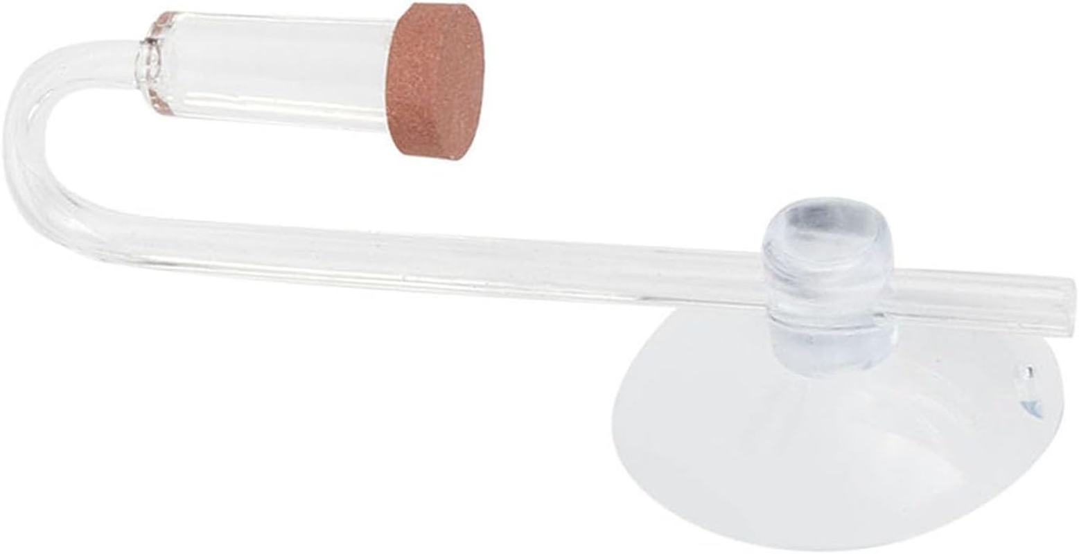 Carbon Dioxide Diffuser, Fish Tank CO2 Mini Acrylic Transparent Atomizer Bubble Counter Air Pump Accessories Check Valve with Suction Cup Durable for Aquarium Plants Water Grass