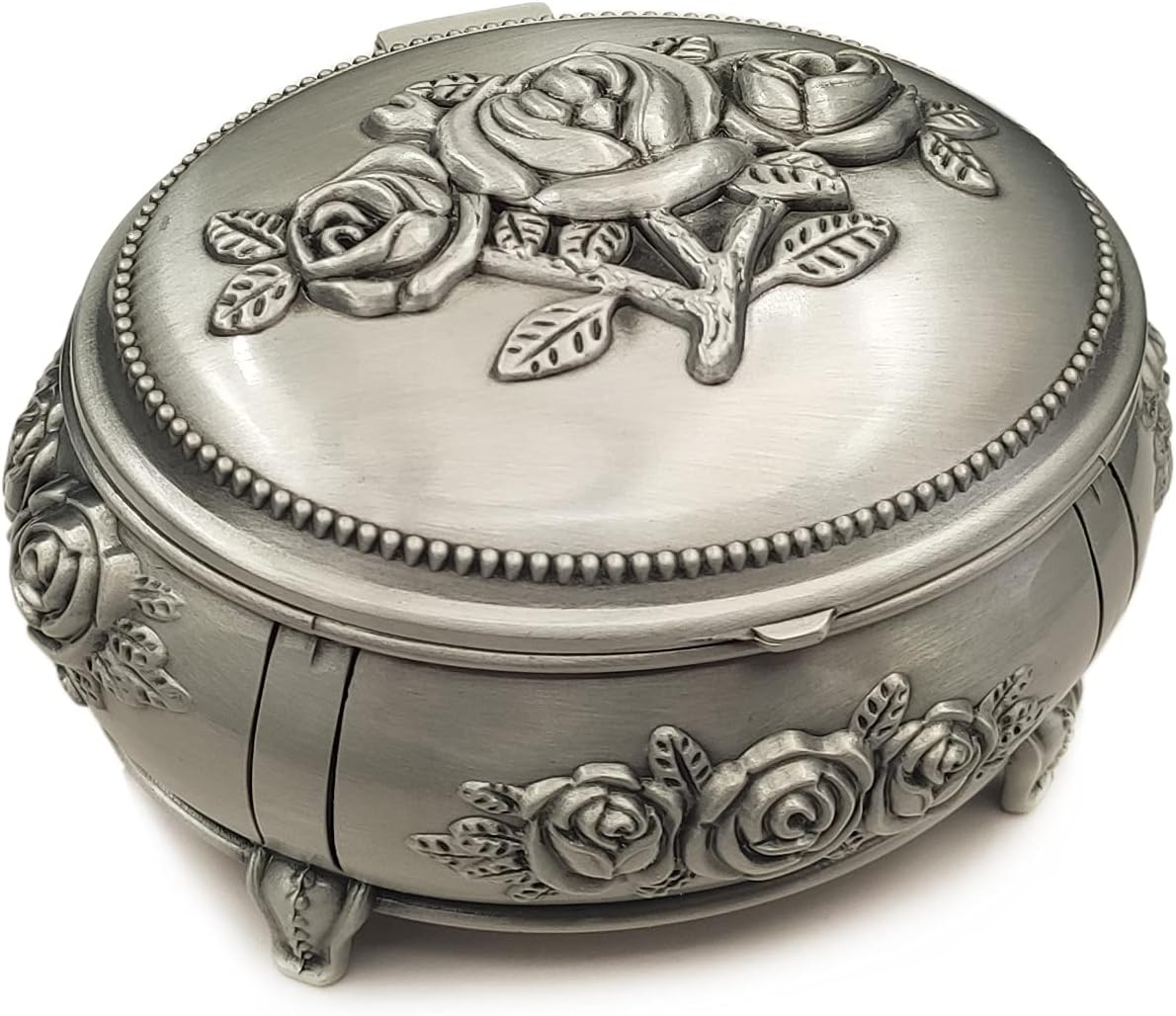 Falado Wingostore Metal Alloy Music Box with Embossed Stamping, Winded and Gold Movement, for Christmas, Birthday, Valentine'S Day (Embossed Alloy Pattern 3YMSS, You Are My Sunshine) image number 1