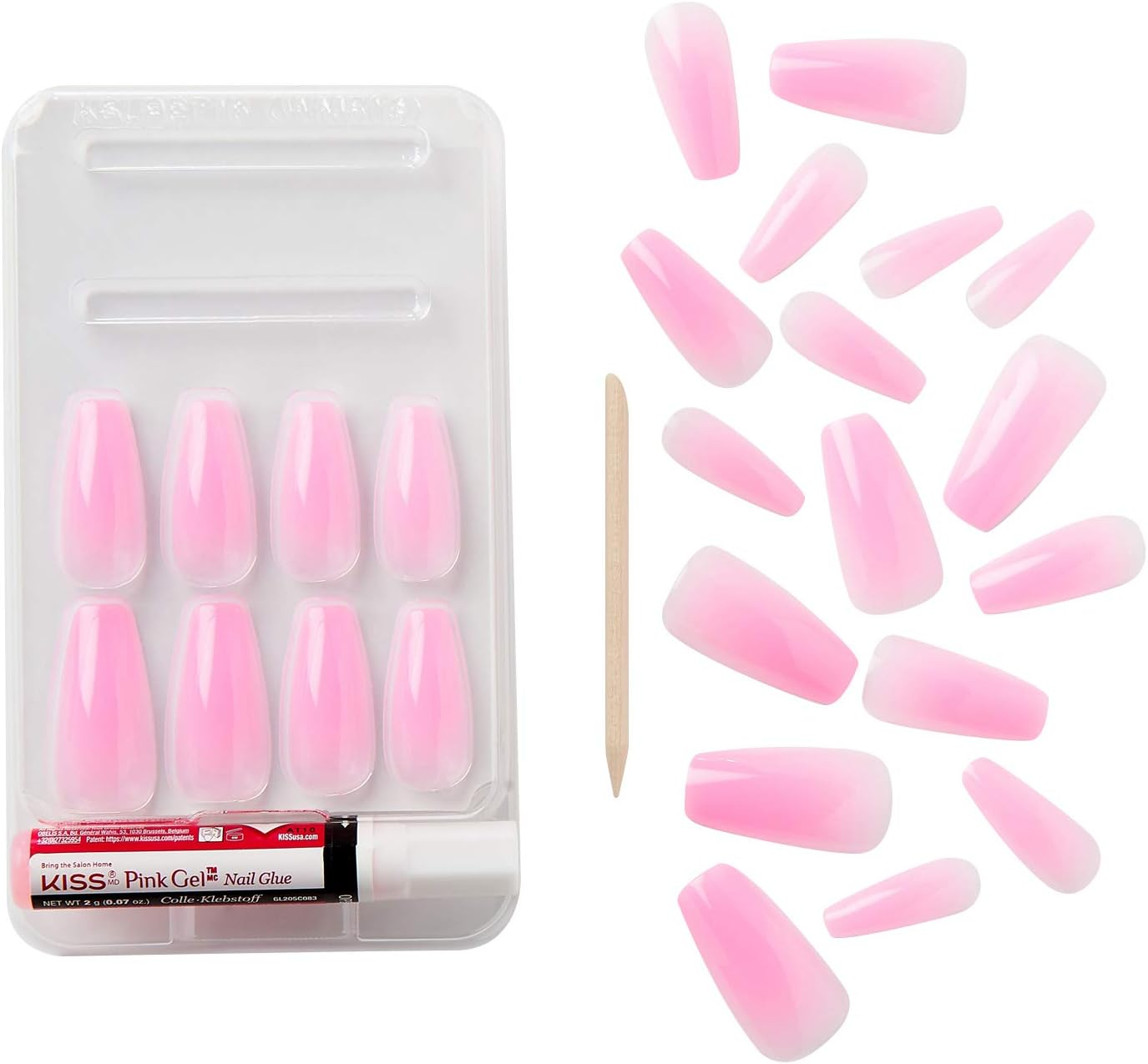 Gold Finger Full Cover Nails Press on 24 Nails Long Length