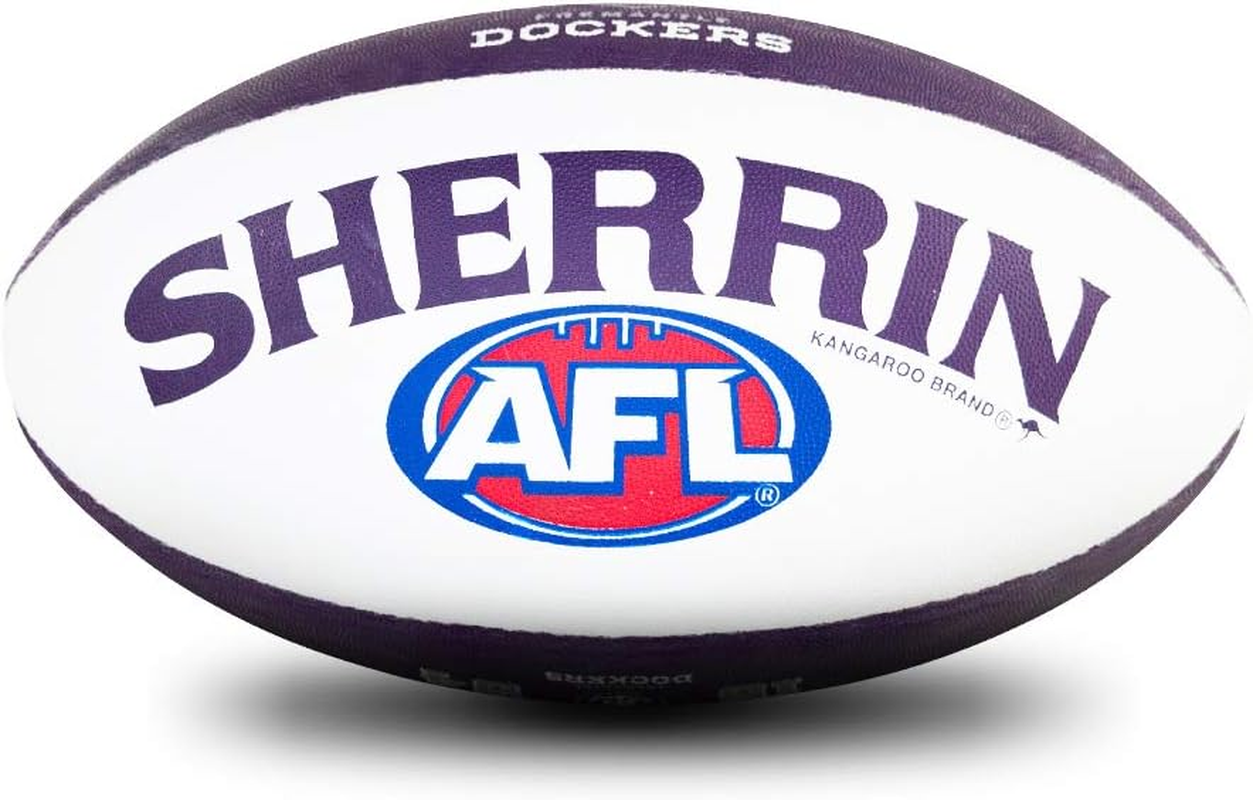 Sherrin Fremantle Dockers AFL Club Football, Size 5 image number 1
