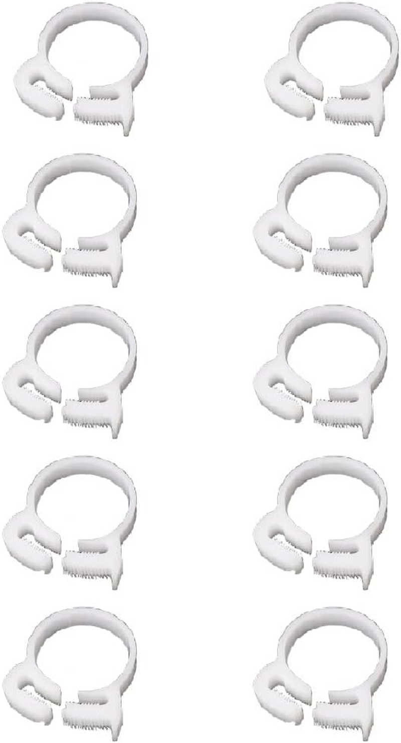 10 Pcs Gripping Hose Clamps, Heavy Duty Speedy Double Snap Grip Plastic Hose Clamps, Adjustable Ratcheting Hose Clip for Connecting, Fastening, Sealing Hoses (6.5-7.0Mm) image number 1