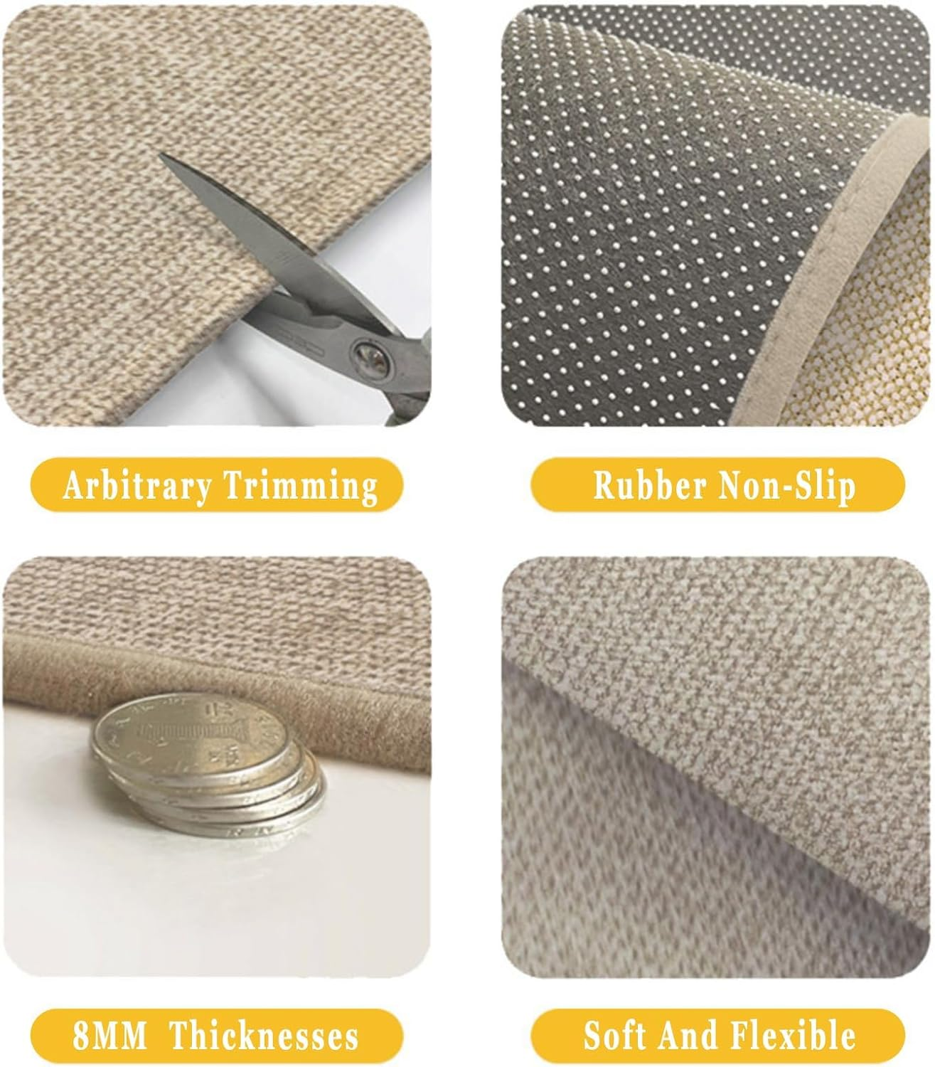 Office Chair Mat for Hardwood,120X80Cm Hardwood/Tile Floor Protector Mat,Anti-Slip Floor Protector for Home Office image number 5