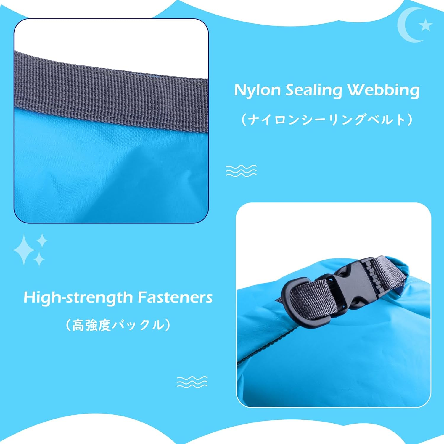 TRIWONDER Waterproof Dry Bag 10L 20L 40L Backpack Floating Dry Backpack for Fishing Boating Kayaking Surfing Rafting Camping (Blue, 4L) image number 2