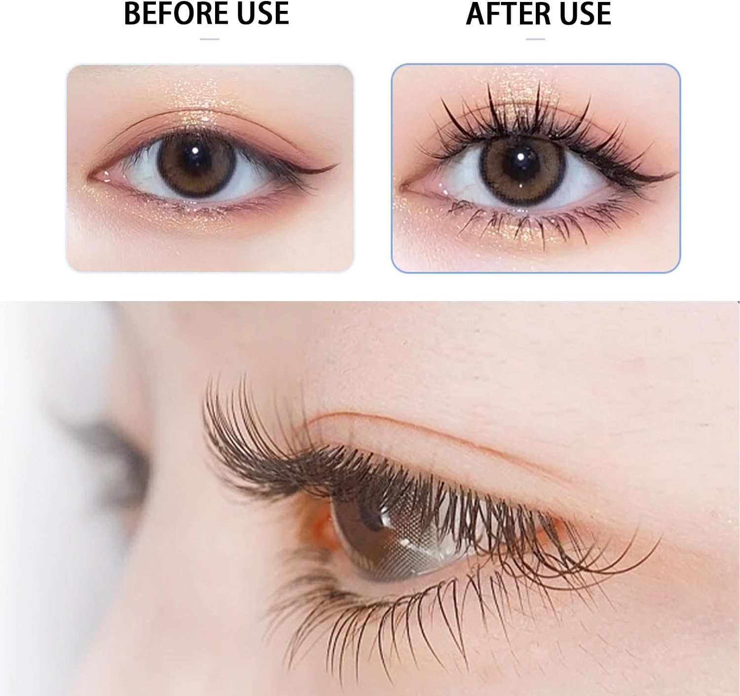 8 Silicone Eyelash Curling Shields,4 Sizes of Reusable Eyelash Curlers,Self-Adhesive Curling Pads,Diy Kit Suitable for All Eye Shapes image number 3