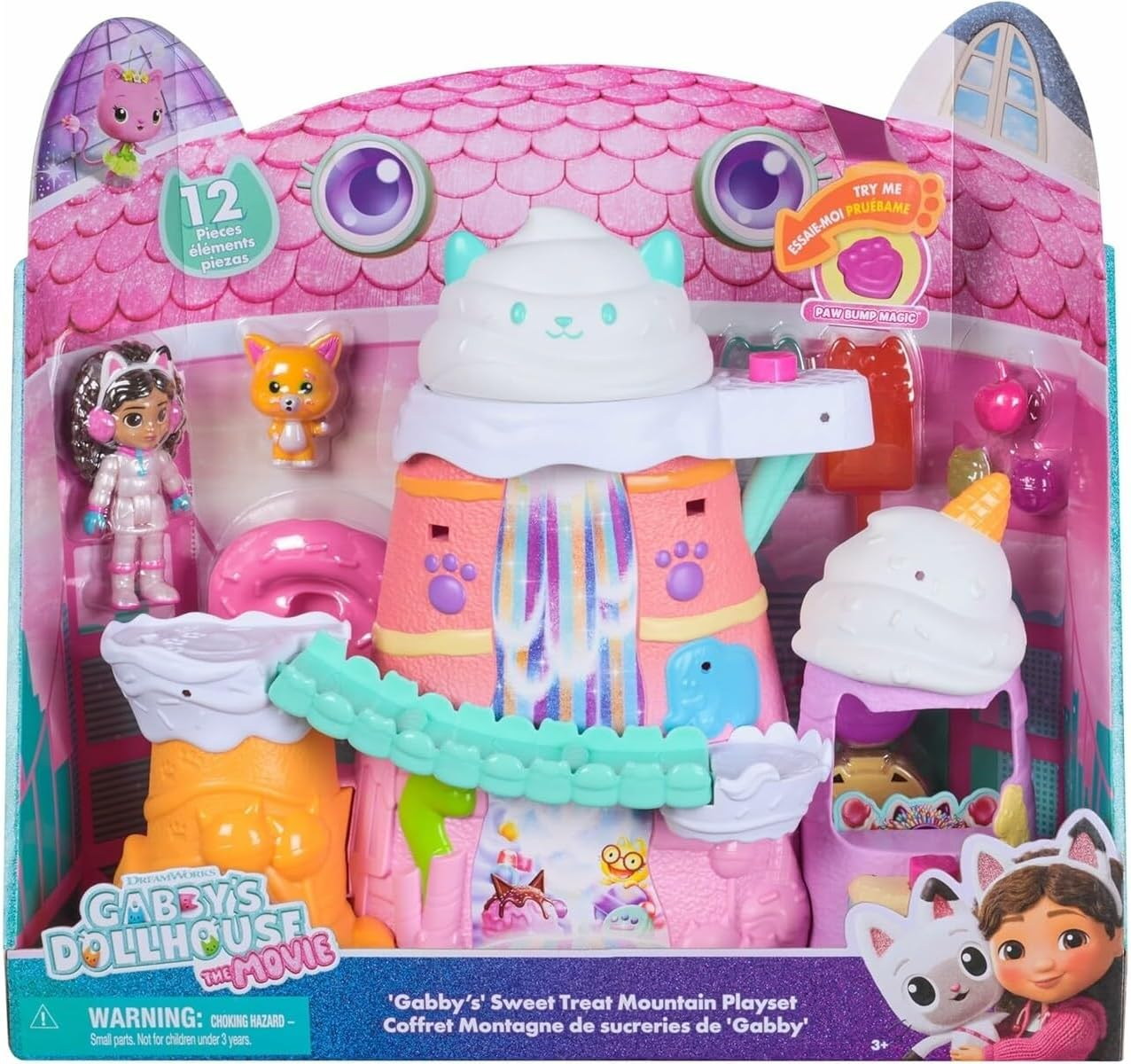 Gabby'S Dollhouse: the Movie, Gabby'S Sweet Treat Mountain Playset, 12-Piece Set with Figures and Accessories, Kids Toys for Girls and Boys Ages 3 and Up image number 3