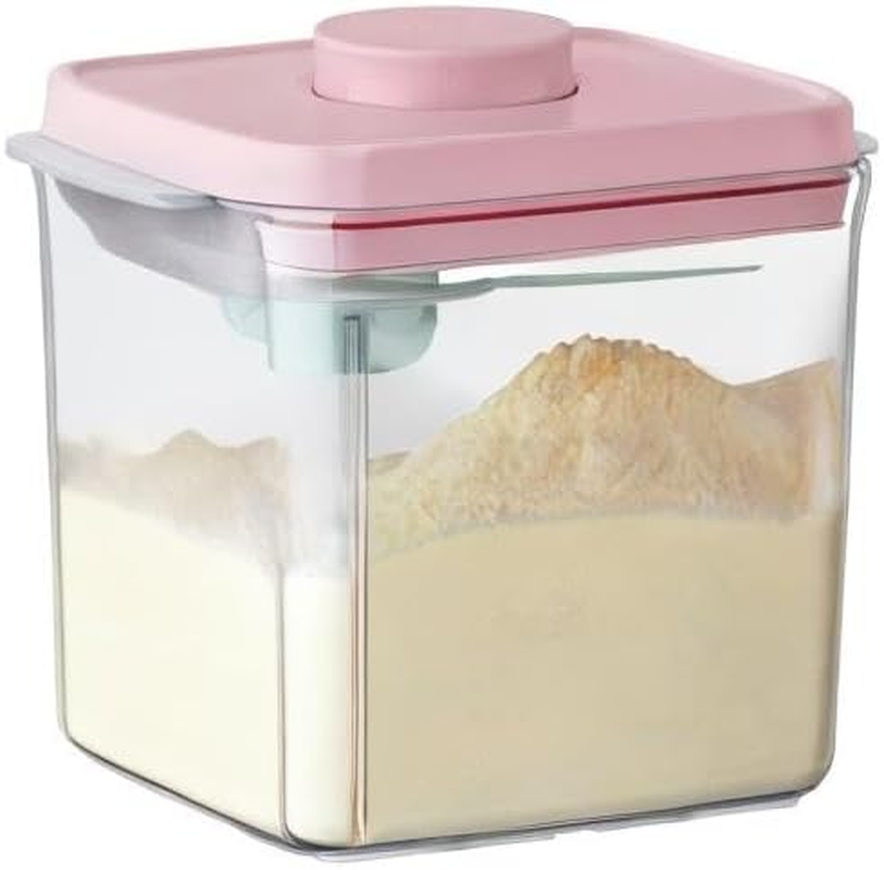 Ankou Formula Container - 1700Ml Airtight Formula Dispenser One Button Handy Milk Powder Container Bpa-Free Storage Containers with Scoop and Scraper Transparent 730G image number 5