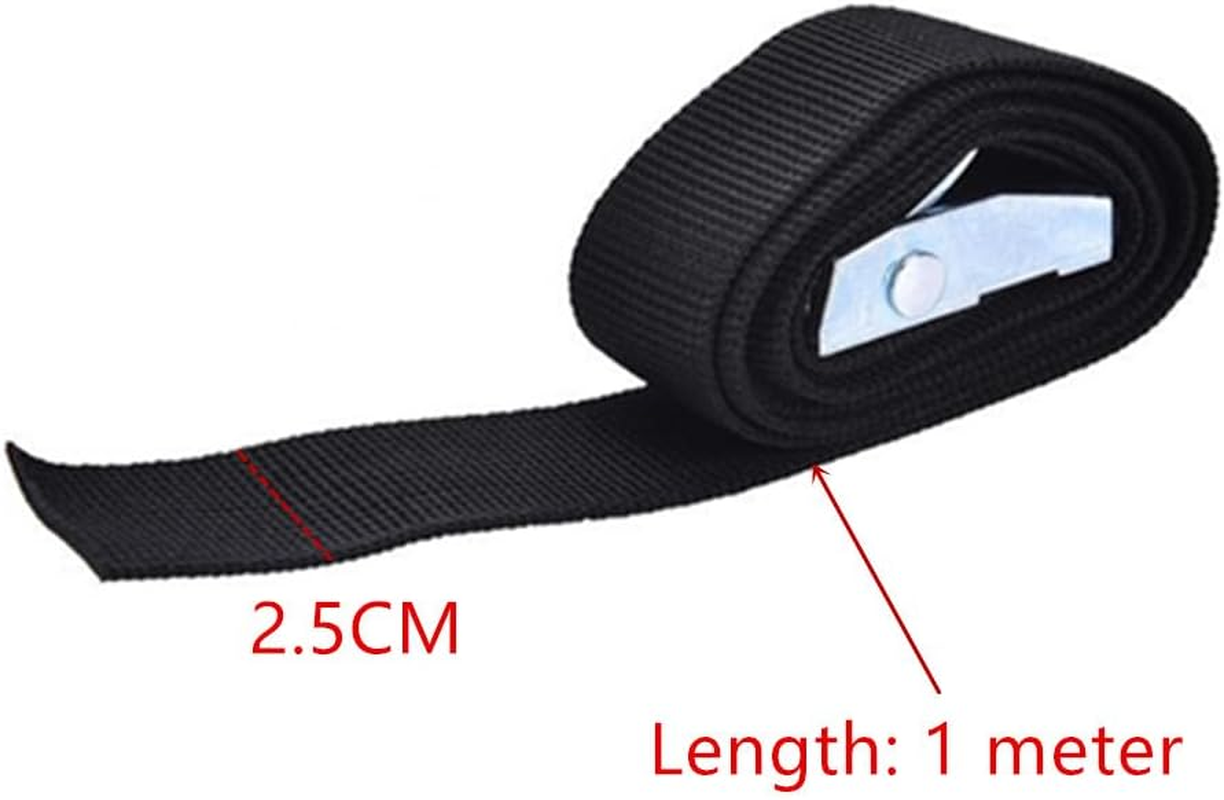 12 Pack Tie down Straps, 1M Heavy Duty Tensioning Belts, Adjustable Cargo Straps Ratchet Straps, Strap with Buckle, Lashing Straps Suitable for Car Motorcycle Trailer Luggage Cargo(Black) image number 4