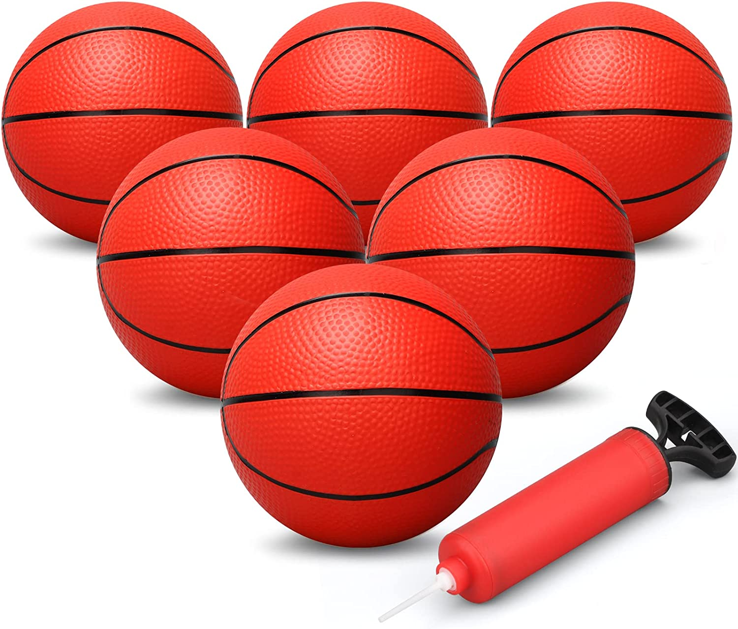 Dilabnda 6 PCS Mini Replaceable Basketballs for Mini Basketball Hoop, 16CM Mini Rubber Ball for Indoor Playground Pool Beach, Great Indoor Outdoor Fun Sports for Kids Child Baby Adults image number 6