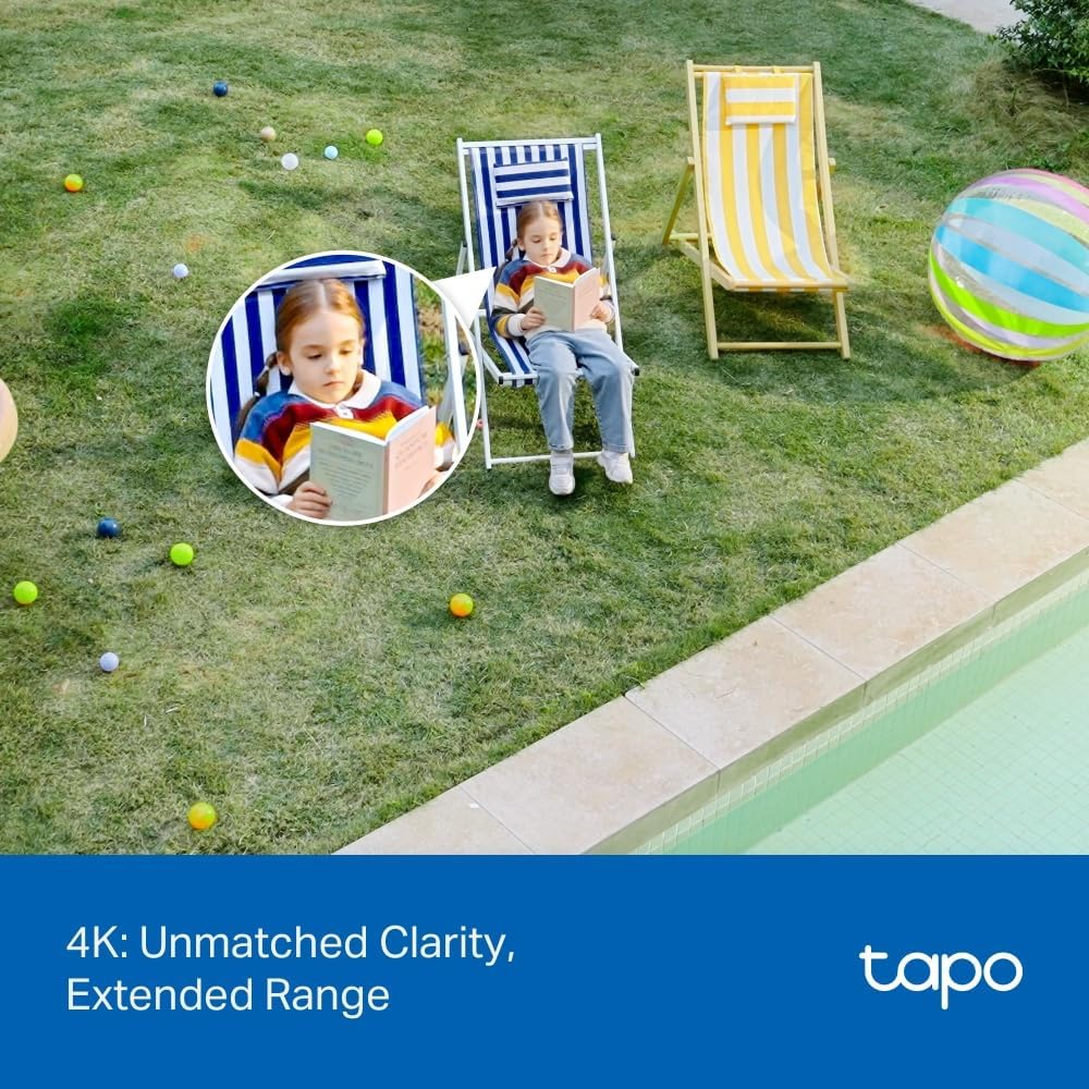 Tapo Tp-Link Pan/Tilt Outdoor Wi-Fi Camera, Colour Night Vision, 4K, 24/7, Starlight Sensor, 360&deg;, Free AI Detection, IP66, Alarm, Local/Cloud Storage, Two-Way Audio, Facial Recognition (Tapo C560WS) image number 3