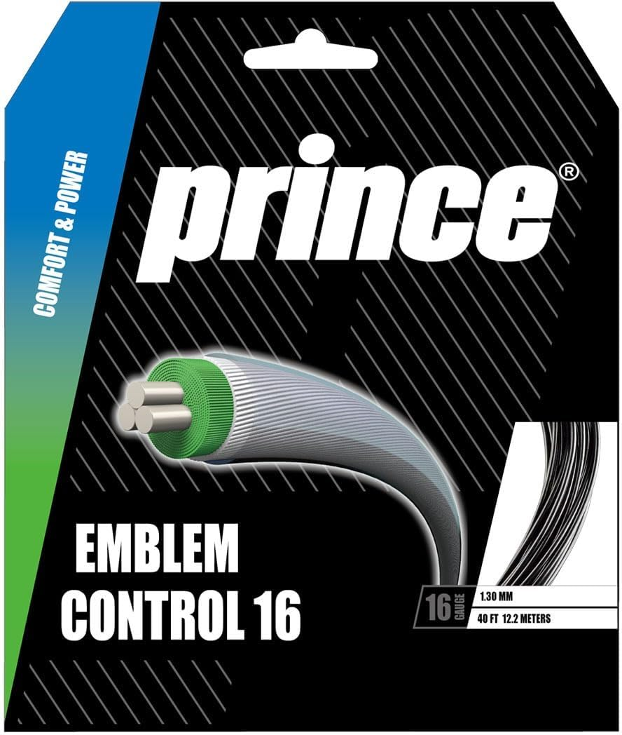 Prince 7JJ012 Hard Tennis Gut Emblem Control Black (165)