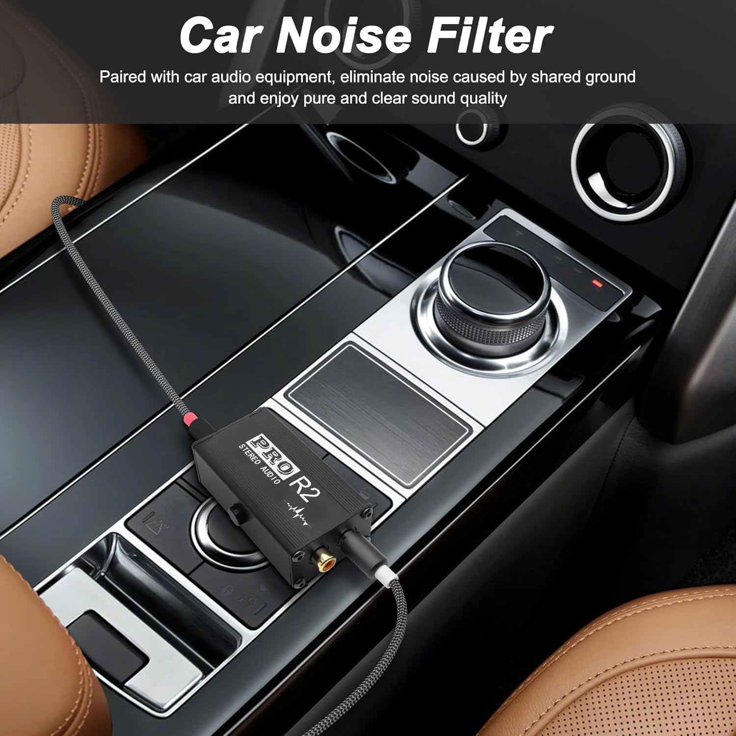 XMSJSIY RCA Noise Filter for Car Audio Ground Loop Isolator 2 Channel Hum Eliminator PRO AV Hifi Stereo Audio Isolator Filter with RCA Cable Audio Signal Noise Reducer for Home Stereo System