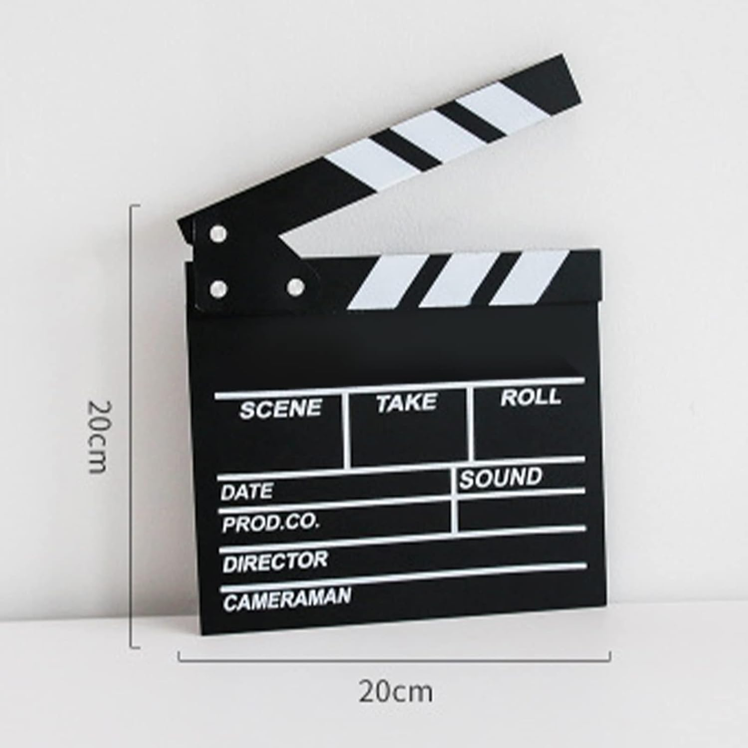Movie Film Clap Board, Black Wooden Clapper Board for Director, Wood Material, 20 X 20Cm image number 5