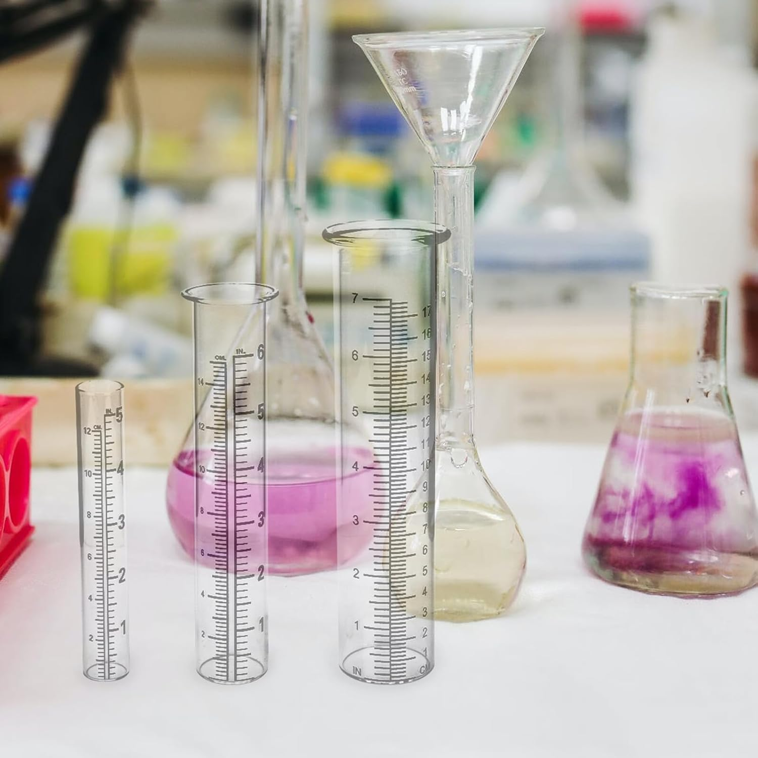 Ifundom 3Pcs Glass Rain Gauge Tubes Precision Rainfall Measuring Cylinders Outdoor Weather Instrument Transparent for Garden Use image number 4