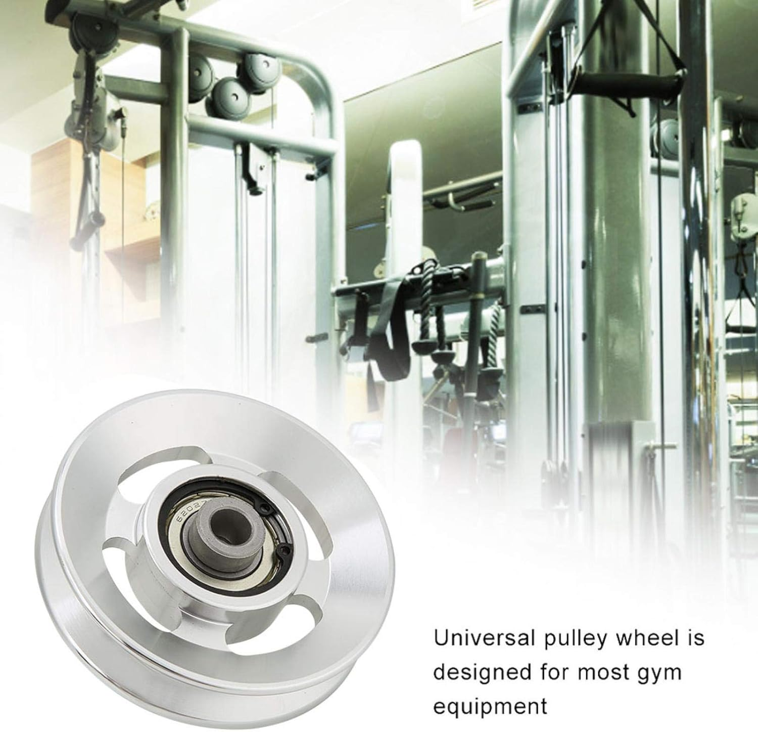 Yosoo Health Gear Fitness Pulley Wheel, Universal Aluminum Alloy Bearing Pulley Wheel Gym Diameter 90Mm&115Mm for Exercise Strength Training Accessory image number 4