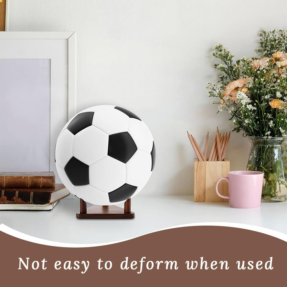 3-Pack Ball Rack, Wooden Display Stand, Souvenir Display Box, Can Be Used for Storage and Display of Sports Balls Such as Football, Rugby, Volleyball, Suitable for Home Decoration, Office, Store image number 1