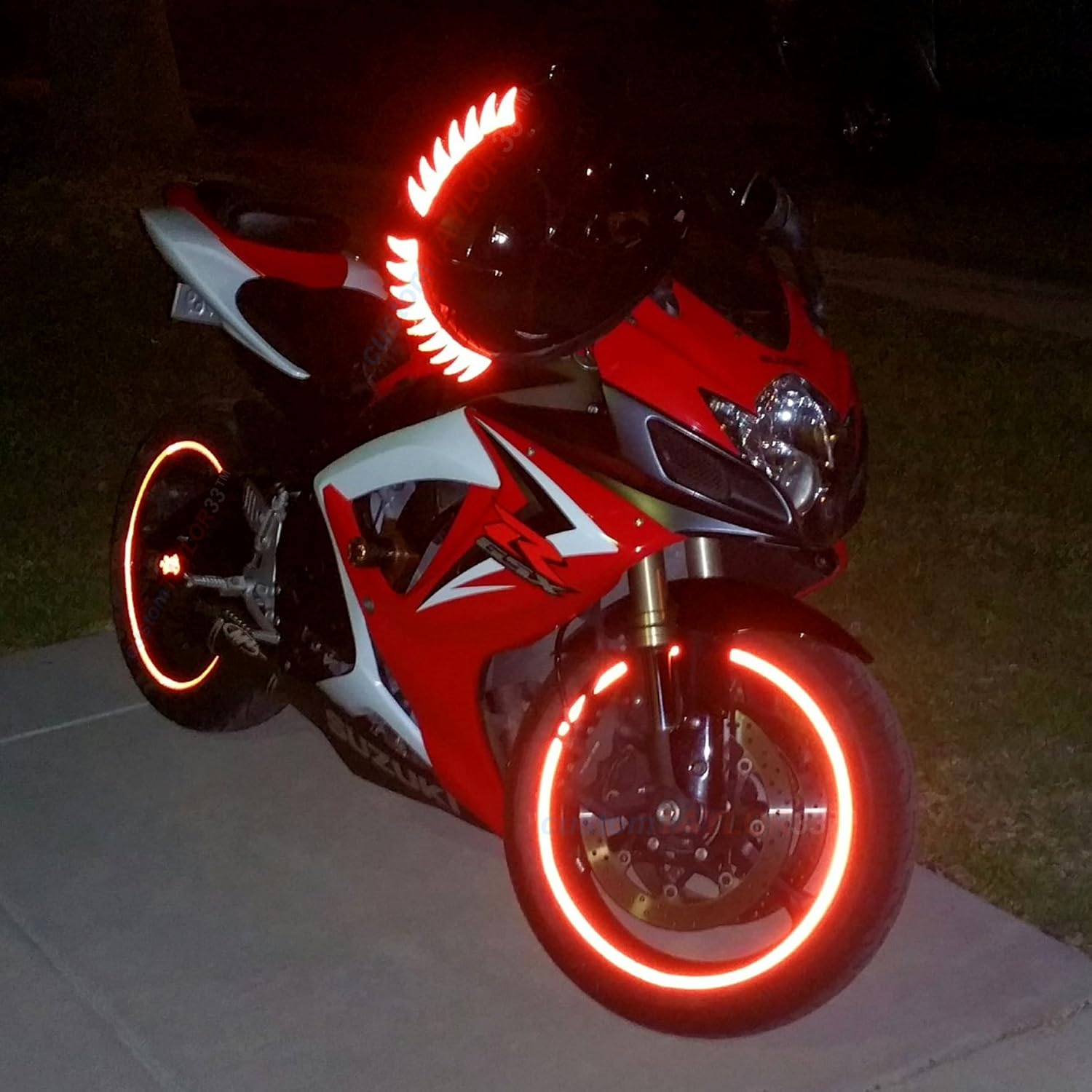 Customtaylor33 (All Vehicles) Red High Intensity Grade Reflective Copyrighted Safety Rim Tapes (Must Select Your Rim Size) 12 (Rim Size) image number 3