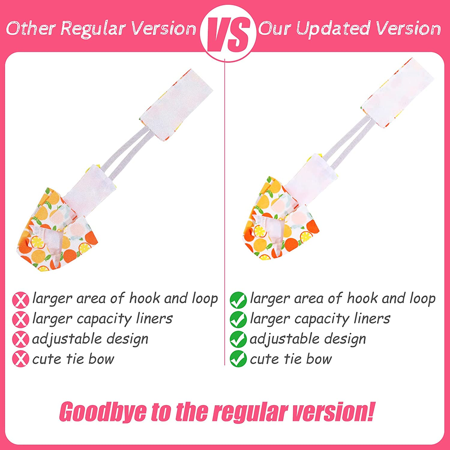 6 Pieces Bird Diaper Washable Parrot Diapers Reusable Bird Flight Suit Diaper Waterproof Inner Layer Protective Parrot Nappy Clothes for Parakeet Parrot Mini Macaw Budgie Canary, Fruit Style (Medium) image number 5