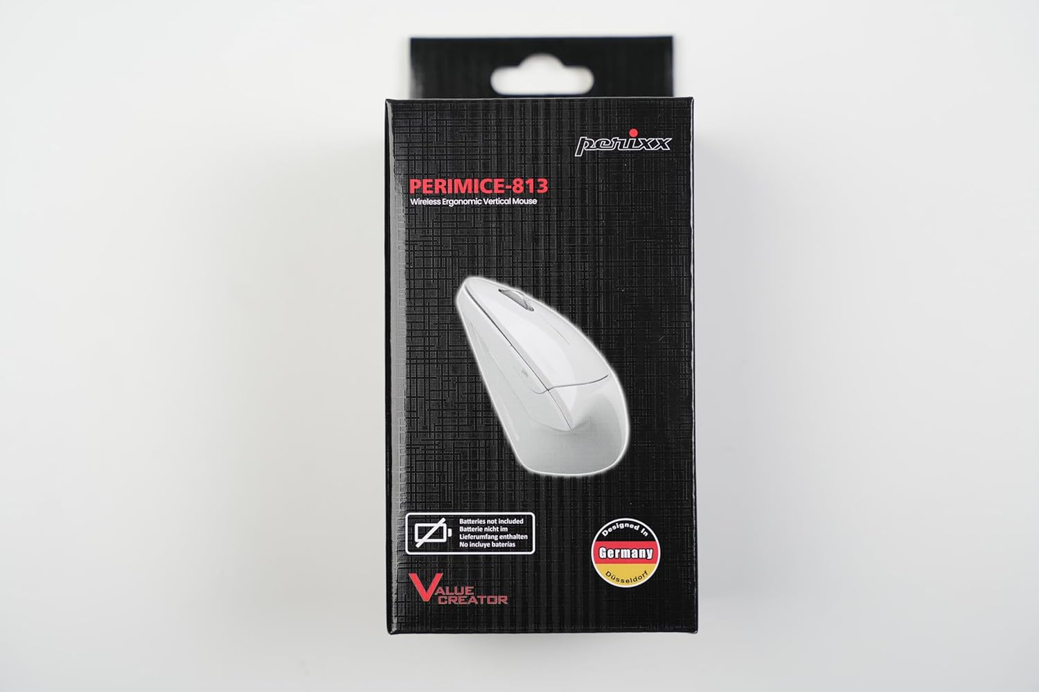 Perixx PERIMICE-813W Bluetooth Vertical Mouse - Wireless 3-In-1 Multi-Device Spec - Ergonomic Right-Handed Design - White image number 6