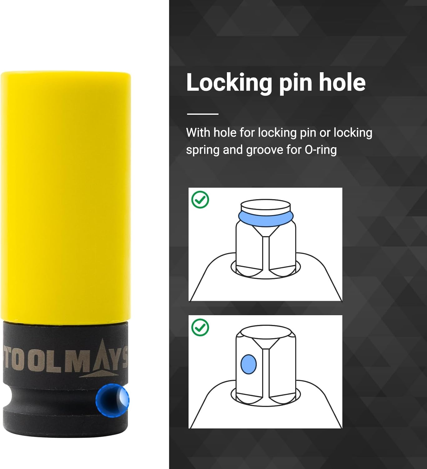 1/2" Drive Lug Nut Impact Socket Set, 3 Pcs Cr-Mo Steel Drive Wheel Protector, 6 Point, Metric Protective Wheel Nut Socket Set 17Mm, 19Mm, 21Mm with Storage Box image number 4