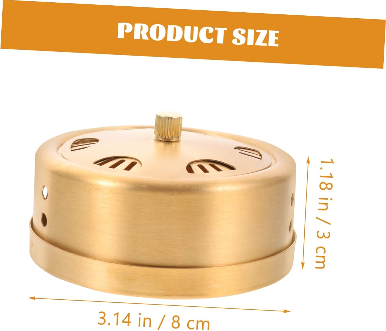 PLAFOPE Portable Moxibustion Box Copper Household Moxibustion Case Moxa Heat Pack Storage with Screw Cap and Sleeve for Relief and Therapy Random Color image number 3