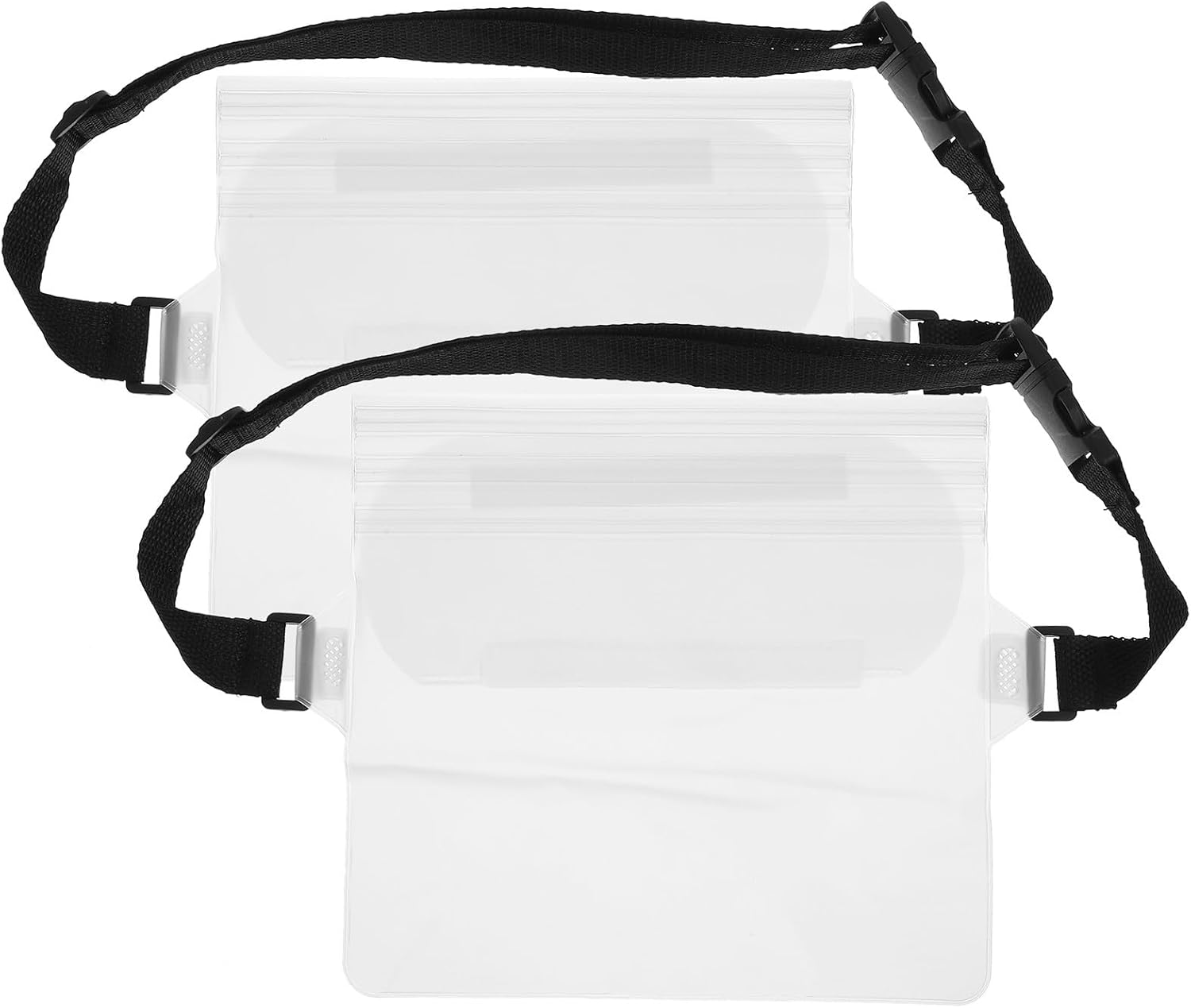 NAMOARLY 2Pcs Waterproof Dry Pouch with Adjustable Waist Strap, Plastic Fanny Pack for Swimming and Boating, Water-Resistant Phone Waist Bag for Outdoor Sports image number 5
