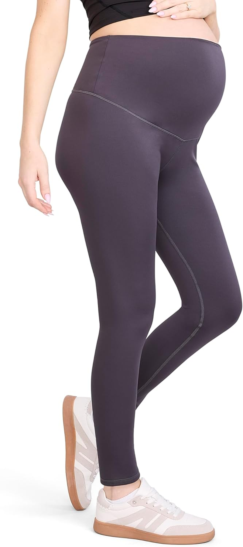 Motherhood Maternity Women'S over the Belly Workout Activewear Pregnancy Leggings