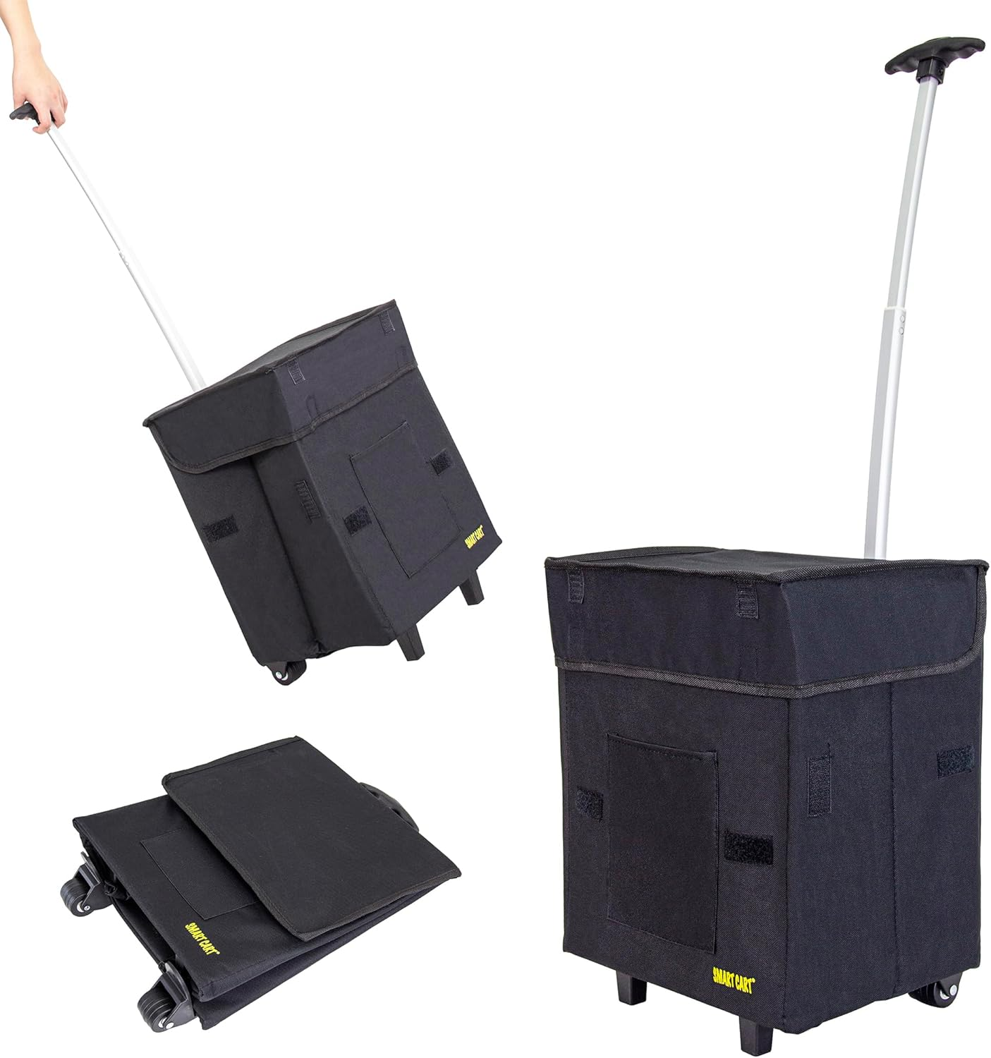 Dbest Products Smart Cart Rolling Multipurpose Collapsible Basket Scrapbooking Blackout