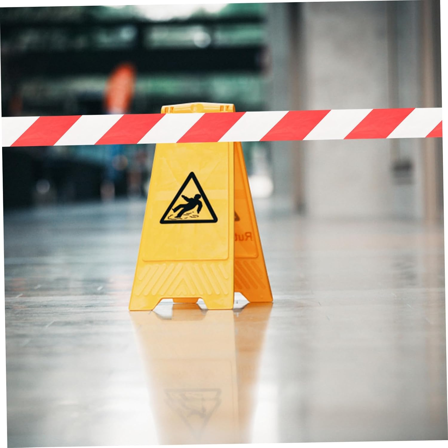 Alipis 2 Rolls Red White Non Adhesive Caution Tape Weather Resistant Safety Warning Barrier Tape for Marking Hazardous Areas and Construction Zones