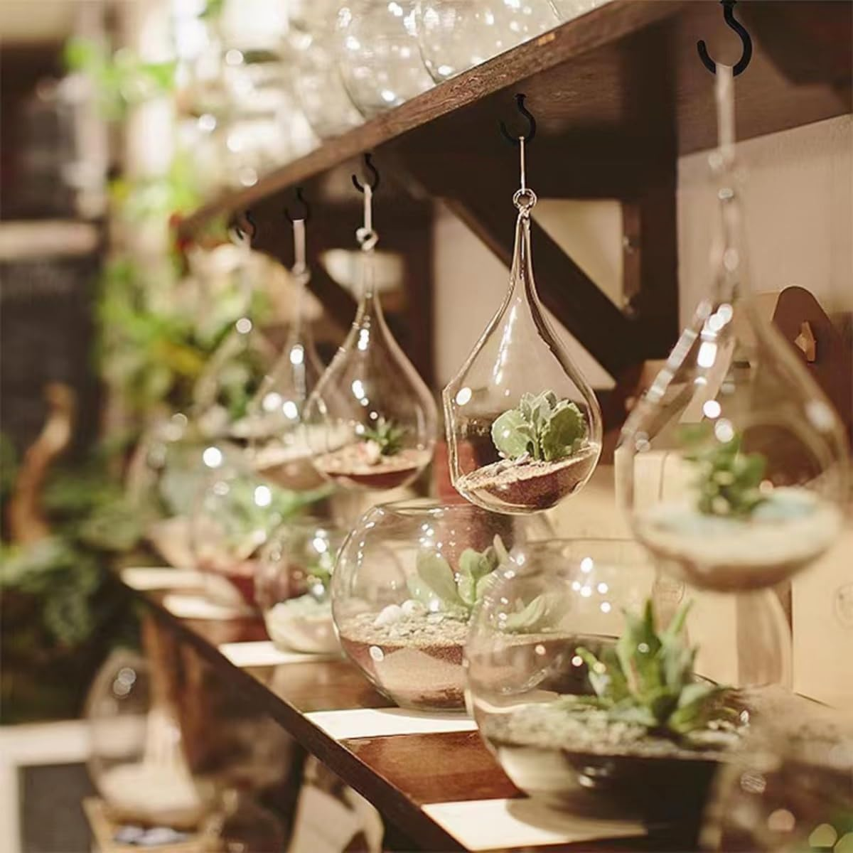 Greenlux 75Pc Black Metal Screw Hooks, Heavy Duty, Holds up to 35Lbs, Indoor/Outdoor, Wall Mount, Decorative Black, for Hanging Mugs, Lamps, Curtains, Etc. - White-12 image number 3