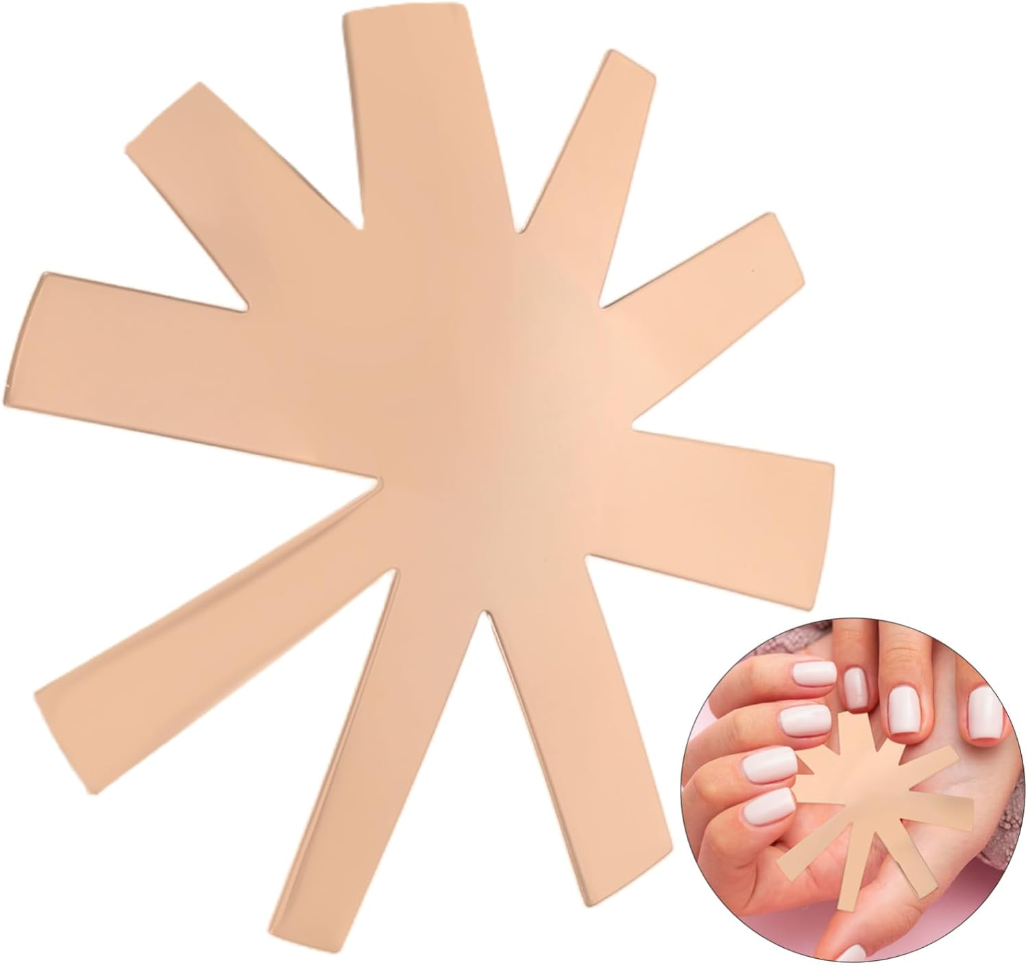 Ipetboom French Manicure Nail Template Metal Edge Trimmer Nail Shaping Tool for Precise French Tip Design Easy to Use in Stylish Rose Gold image number 4