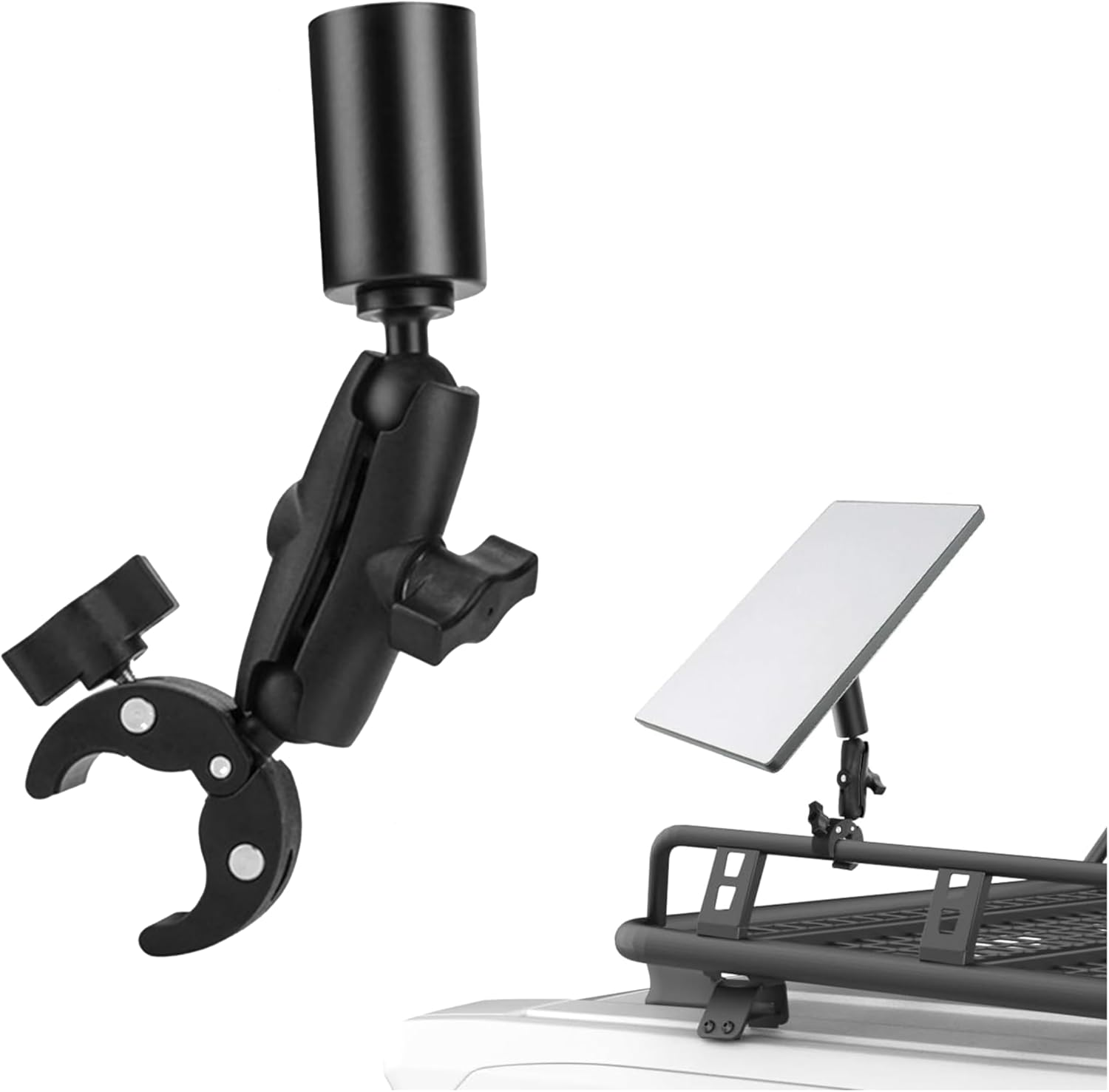 Starlink Mini Mount,Mini Roof Rack Mount,Portable Accessories for Starlink Mini with Quick Installation,Star Link Mini Accessories Kit,Starlink RV Mount Versatile Clamp for Bike,Rv,Yacht,And Ladder image number 1