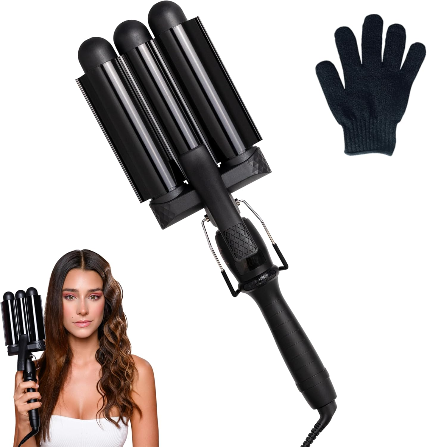 Mermade Hair PRO Waver, 32 Mm Size, Black image number 5