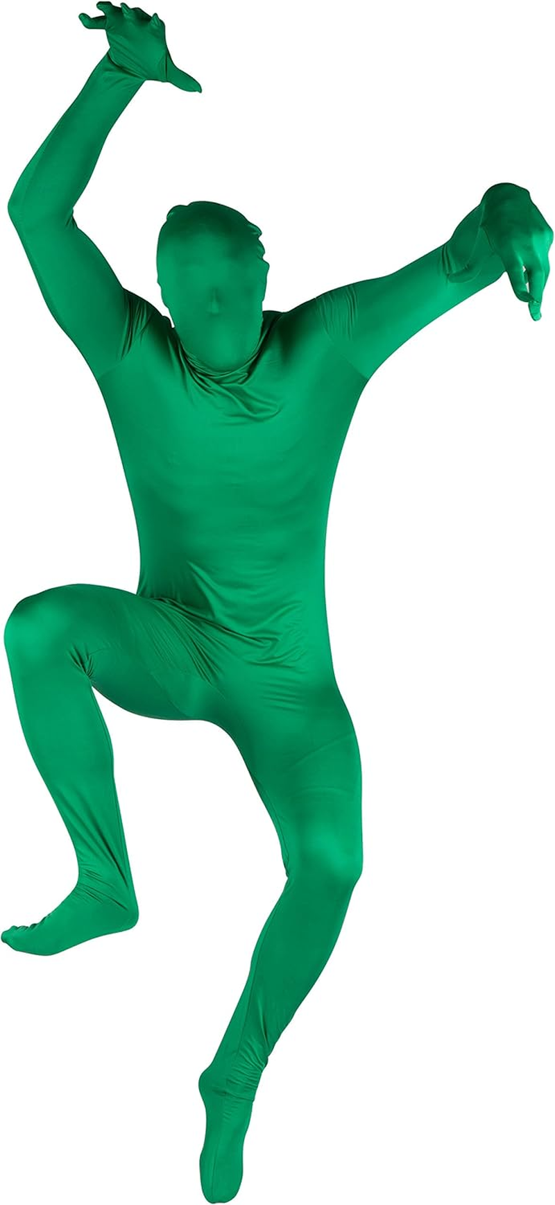 Allures & Illusions Capital Costumes Adult Spandex Second Skin Full Bodysuit Costume (Green) image number 1