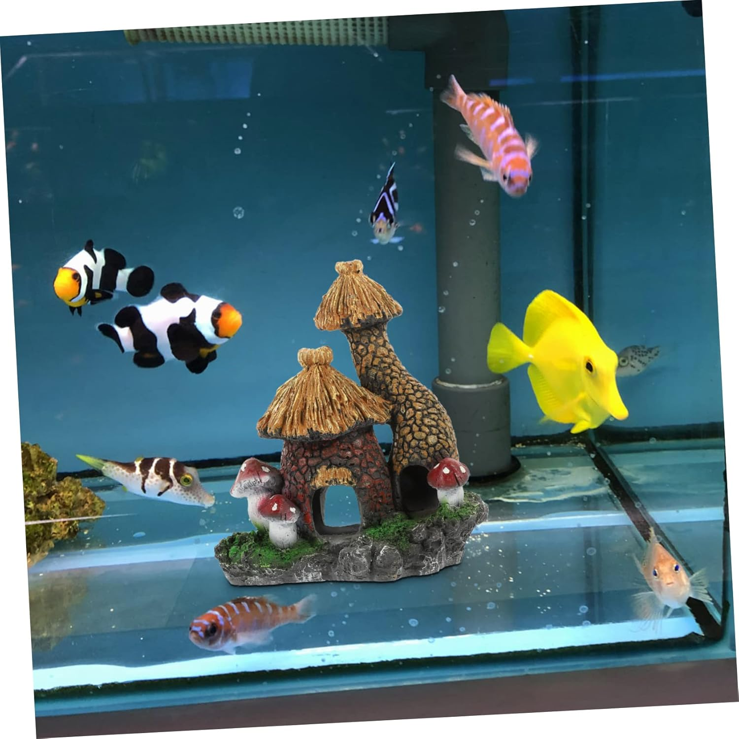 CORHAD Delicate Aquarium Decor Lifelike Fish Cave for Natural Fish Tank Landscape Wear-Resistant Craft for Aquarium Decoration and Pet Hideaway image number 1