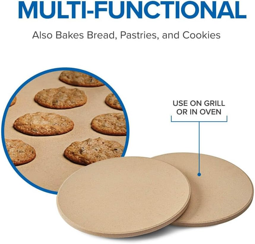 Napoleon 10 Inch Personal Sized Pizza/Baking Stone 2 Piece Set image number 2