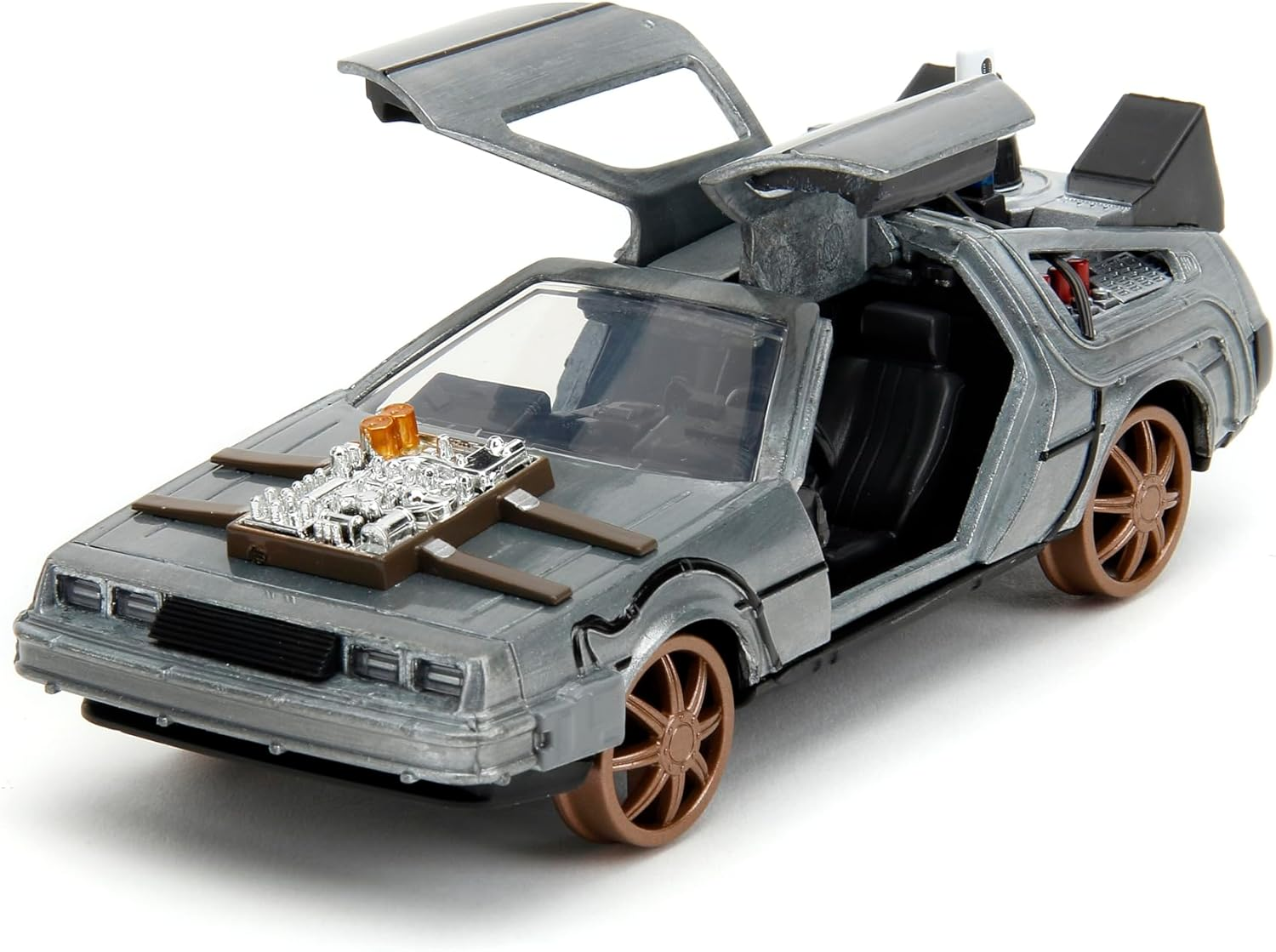 Back to the Future Part III 1:32 Time Machine Rail Wheels Die-Cast Car, Toys for Kids and Adults image number 1